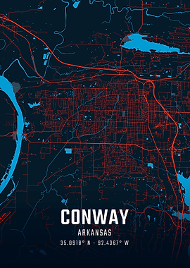 Conway Arkansas City Map