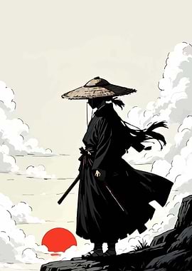 Samurai Warrior in Traditional Attire