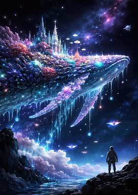 Cosmic Whale Cityscape