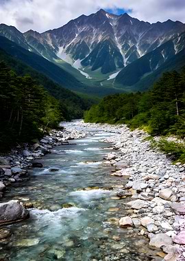 Majestic Mountain River Landscape