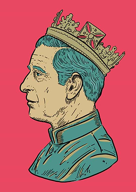 King Charles III Pop Art Portrait