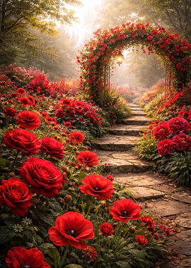 Enchanted Rose Garden Archway