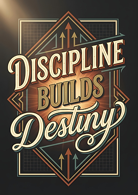 Discipline Builds Destiny Text Art