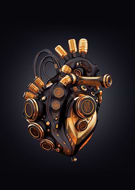 Black Mechanical Heart