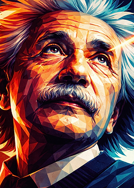 Geometric Portrait of Albert Einstein