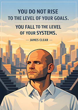 James Clear motivational quote poster