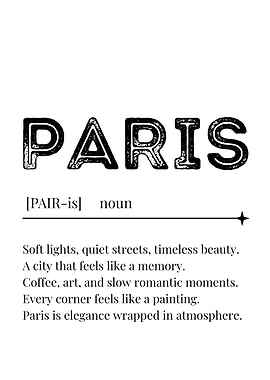 Paris Definition Print