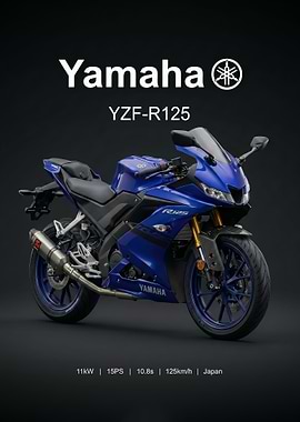 Yamaha YZF-R125 Motorcycle poster
