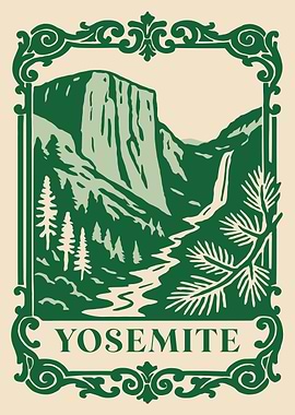 Yosemite National Park Vintage Poster