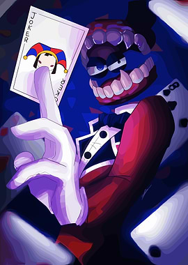 Joker Card Character with Large Mouth