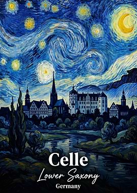 Celle, Lower Saxony, Germany Starry Night