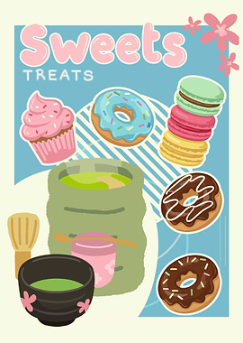 Cute Sweets and Matcha Treats