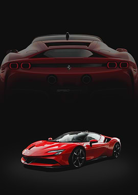 Ferrari SF90 Stradale Rear and Front View