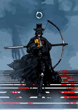 Dark Hunter with Bow and Book