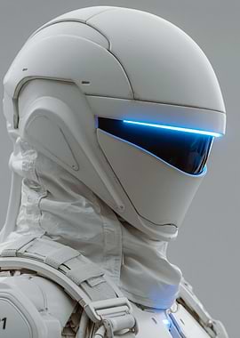 Futuristic White Astronaut Suit