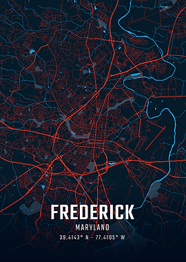 Frederick Maryland City Map
