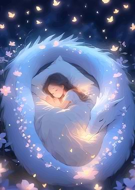 Dragon Protecting Sleeping Child