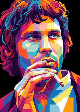 Pop Art Portrait of a jimorrison