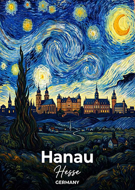 Hanau Hesse Germany Starry Night Painting