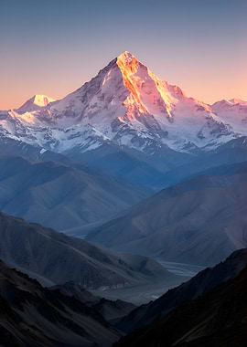Majestic Mountain Peak at Sunrise