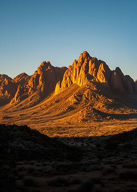Golden Hour Mountain Landscape