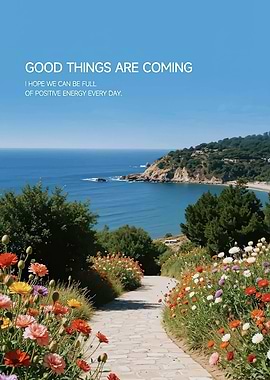 Path to the Sea with Flowers