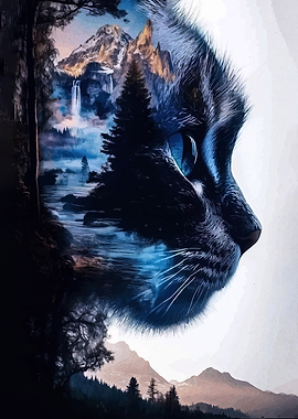 Cat's Eye Landscape Double Exposure