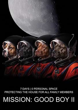Pitbull Astronaut Artemis II Moon Mission