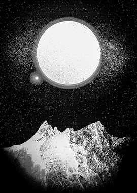 Cosmic Mountain Night
