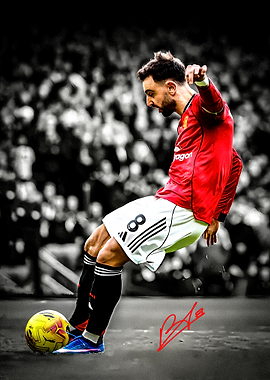 Footballer kicking a ball