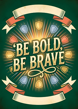 Be Bold, Be Brave motivational poster