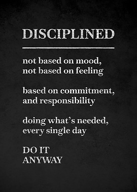 Disciplined definition poster v3