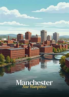 Manchester New Hampshire Cityscape