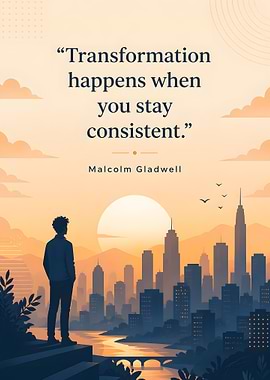 Man looking at city skyline at sunset