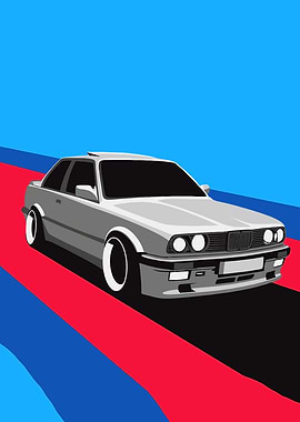 Stylized BMW E30 Coupe