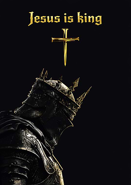 Jesus is King Knight Armor Crown