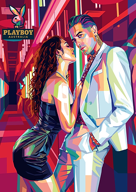 Playboy Australia Couple Pop Art