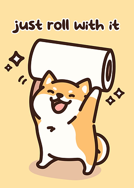 Shiba Inu with Toilet Paper