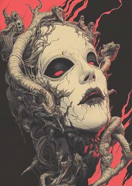 Gothic Mask with Entangled Roots