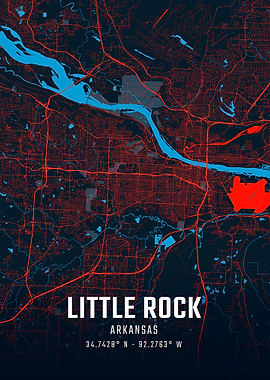 Little Rock Arkansas City Map