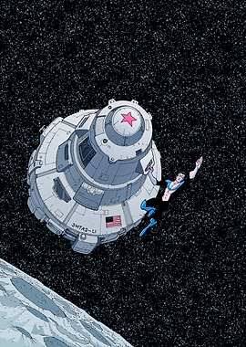 Invincible and Spacecraft in Orbit