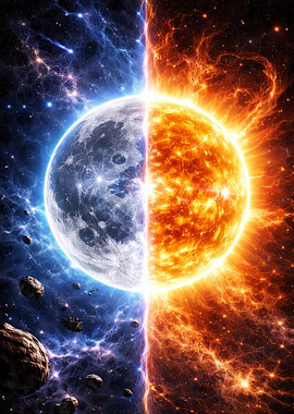 Cosmic Duality of Sun and Moon