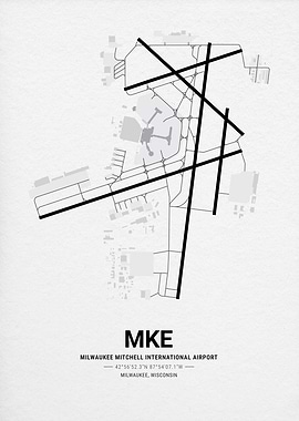 Milwaukee Mitchell International Airport Map