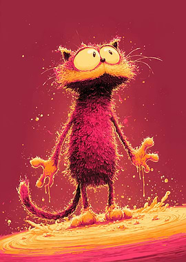 Whimsical Cat Character