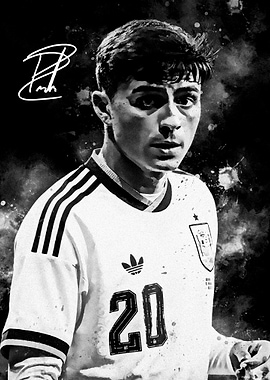 Pedri Soccer Player Portrait