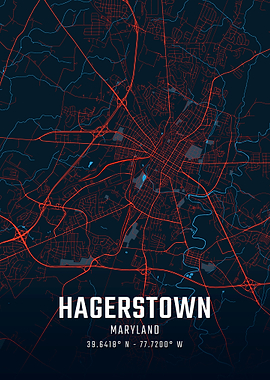 Hagerstown Maryland City Map