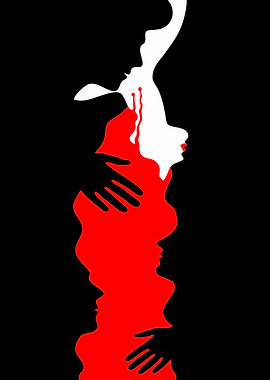 Abstract Faces and Blood Splatter