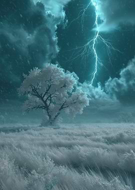 Tree in a Lightning Storm