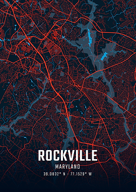 Rockville Maryland City Map