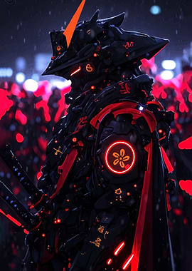 Cyberpunk Samurai Warrior
